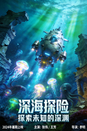 新电影《深海探险》海报 - 科幻冒险电影